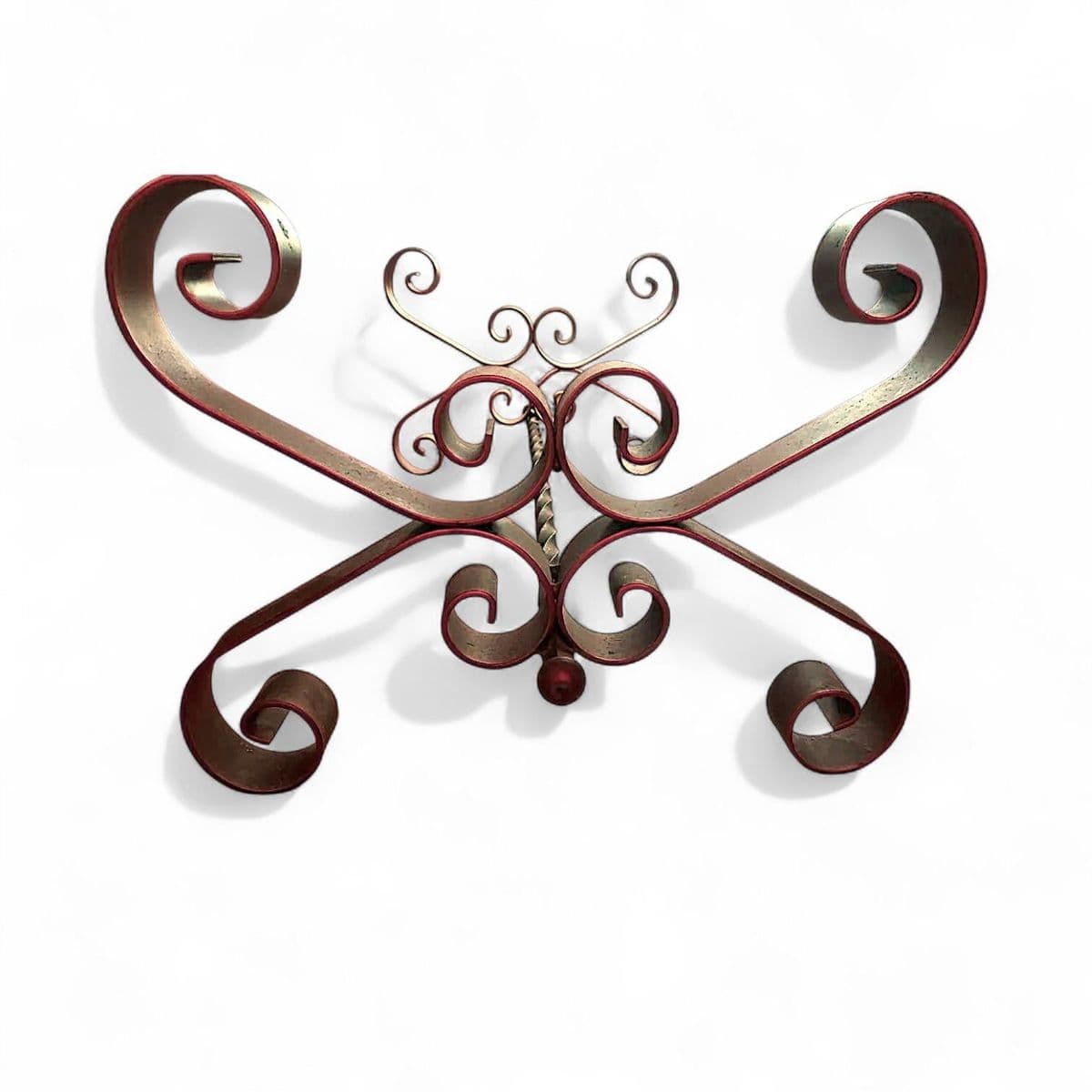 1960s Mid-Century Spanish Revival Gilded Wrought Iron Rectangular Glass Topped Coffee Table - Thumbnail 5