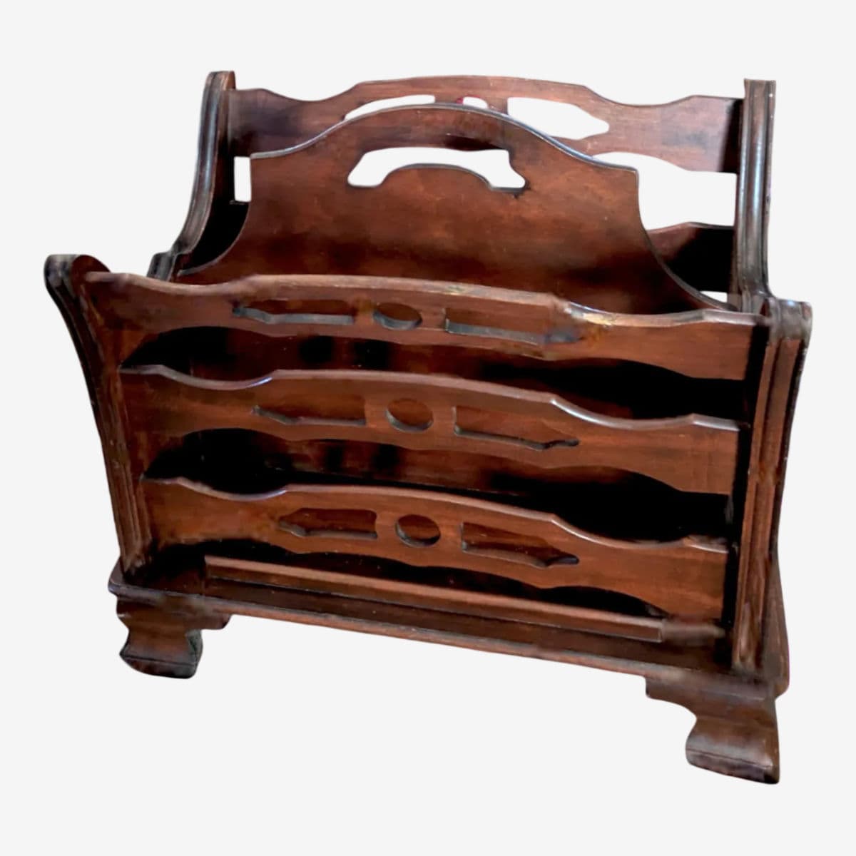 1940s Signed Butler Style #734 Magazine and Newspaper Rack - Image 1