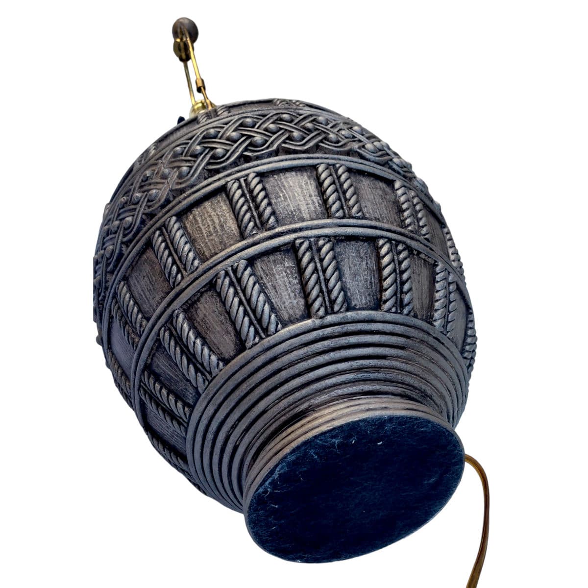 Lamp 1970s Cast Plaster Olive Toned Table Lamp Inspired by Lee Rosen for Design Technics Style - Thumbnail 7