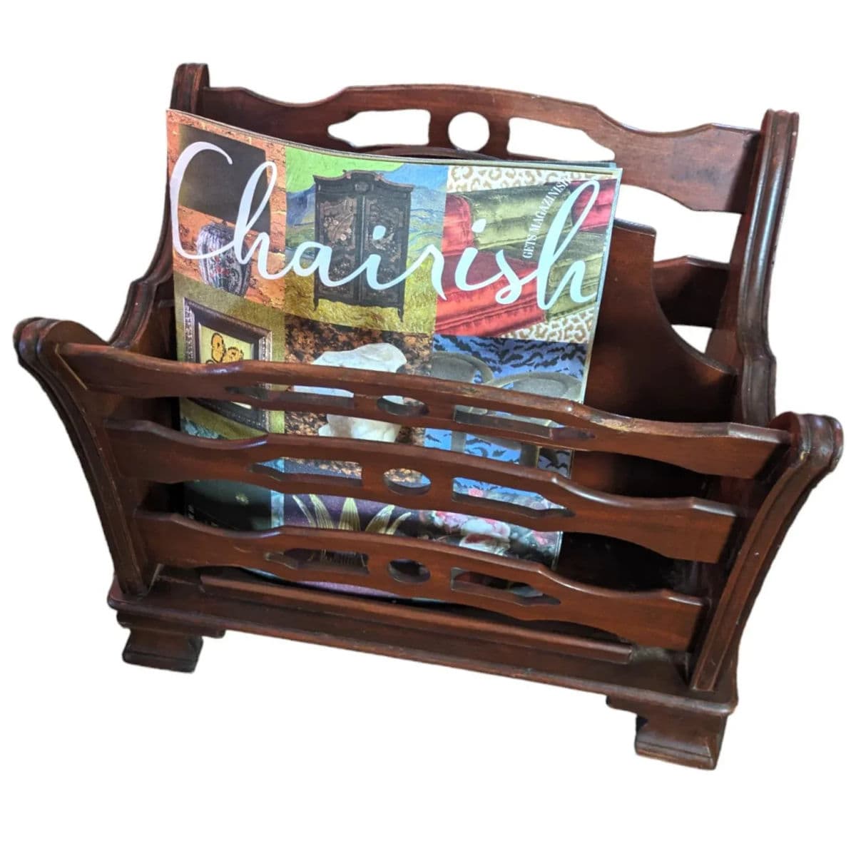 1940s Signed Butler Style #734 Magazine and Newspaper Rack - Thumbnail 7