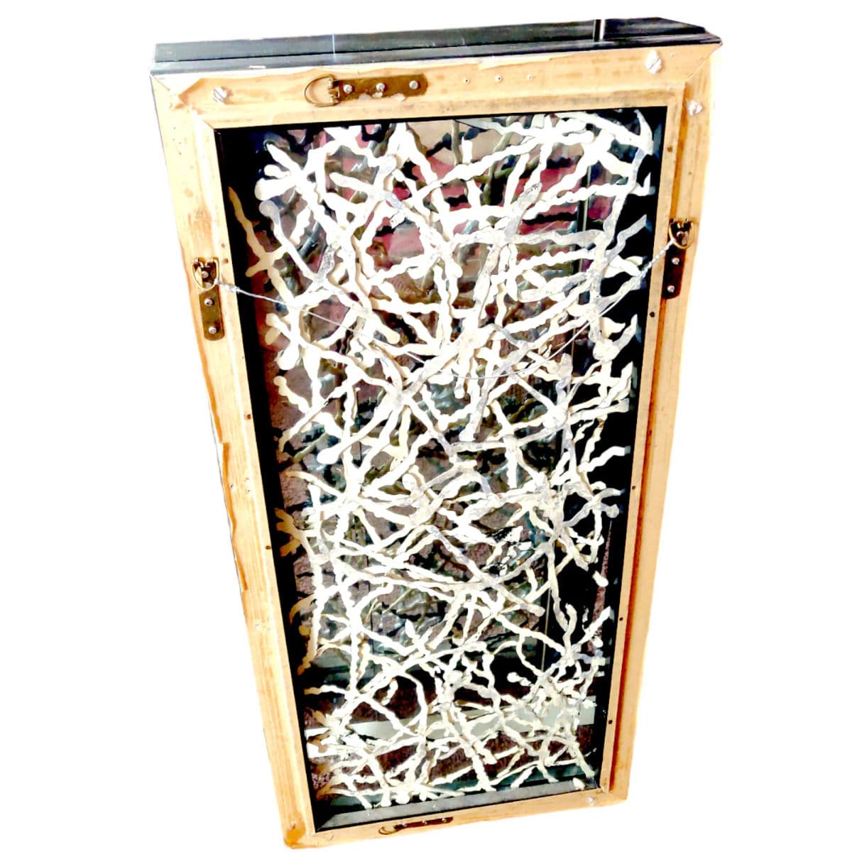 2001 "Roadmap to Chaos" Bowne, Mixed Media Sandwiched in Clear Glass Framed in Black - Thumbnail 11