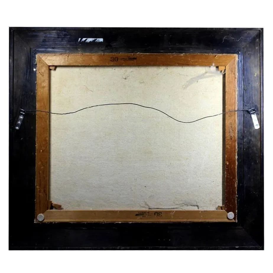 Signed Expressionist Framed Oil Painting Depicting Fall Country Brook in Vivid Colors Circa 1970s - Thumbnail 12