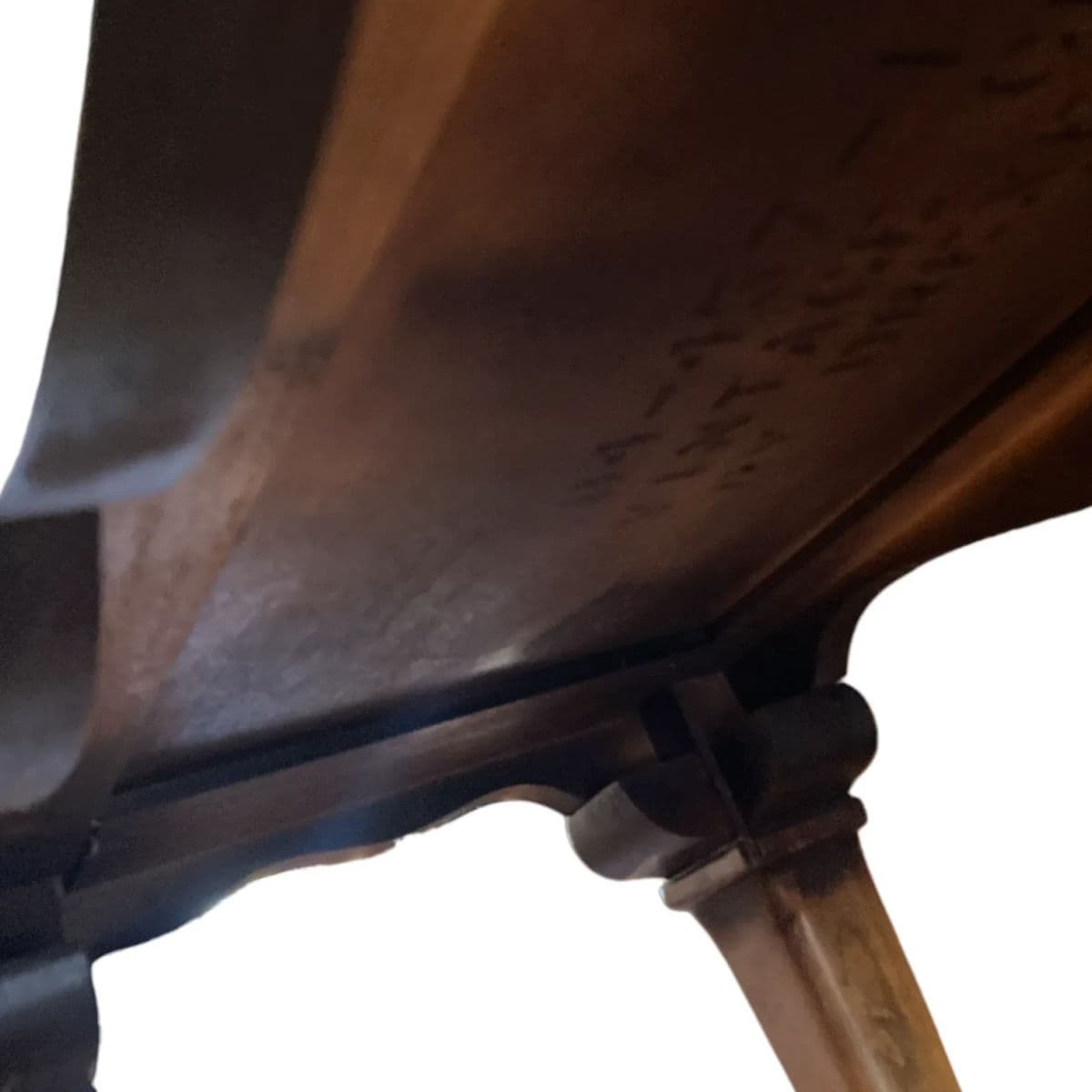 1990s Two Drawer Rectangular Signed Drexel Heritage Console Sofa Table on Cabriole Legs - Thumbnail 5