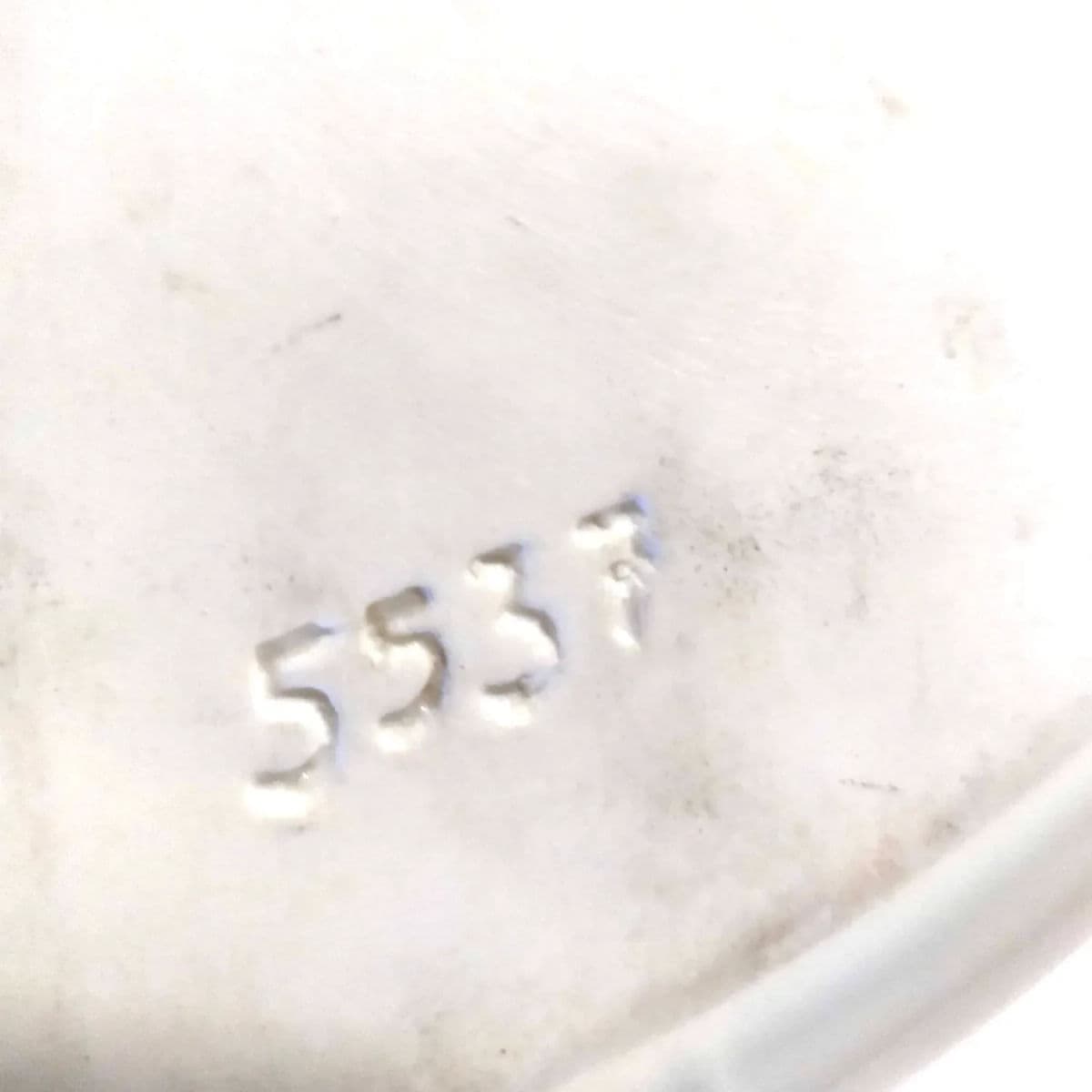 Dresden & Gerold Porzellan Bavaria Silver Trimmed Bird Bath Flower Frog 2 Piece Centerpiece - Thumbnail 8