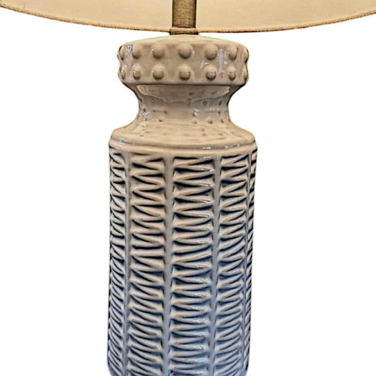 360 Lighting Helene 26" Cream White Rustic Ceramic Table Lamp - Thumbnail 5