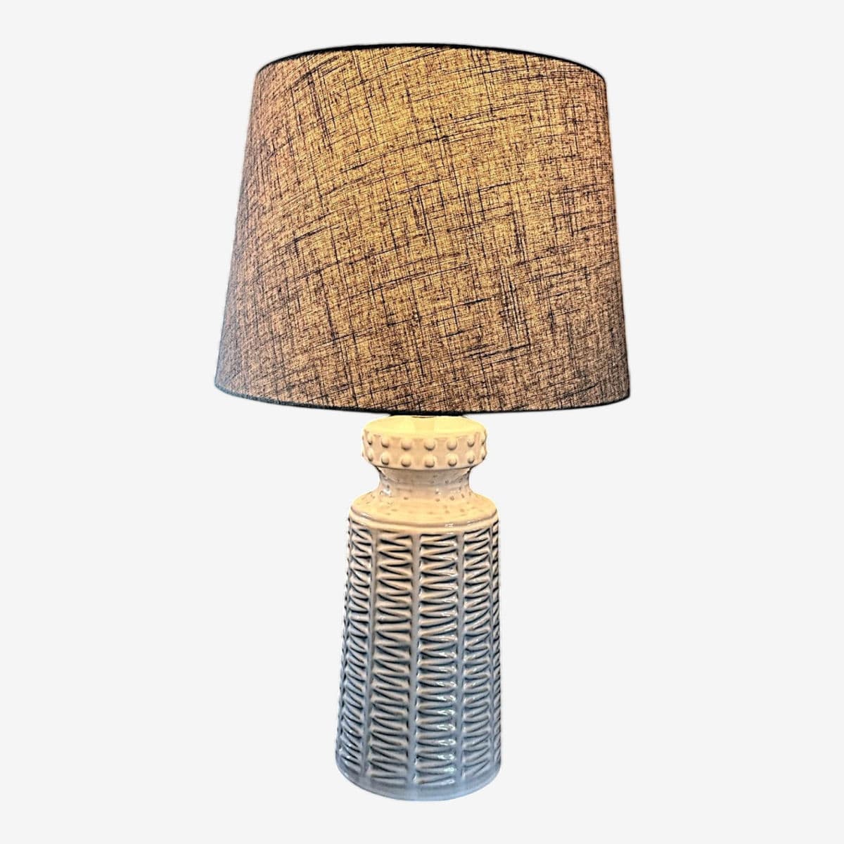 360 Lighting Helene 26" Cream White Rustic Ceramic Table Lamp - Image 1