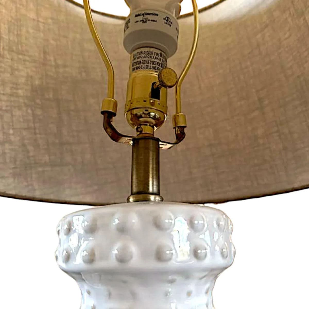 360 Lighting Helene 26" Cream White Rustic Ceramic Table Lamp - Thumbnail 10