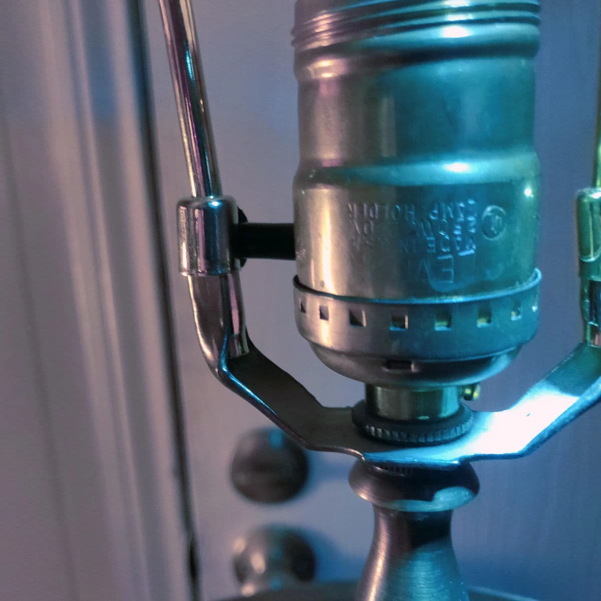 Matte Glazed Monumental Ecru Toned Clay Urn Shaped Table Lamp & Banded Ivory Lamp Shade - Thumbnail 12