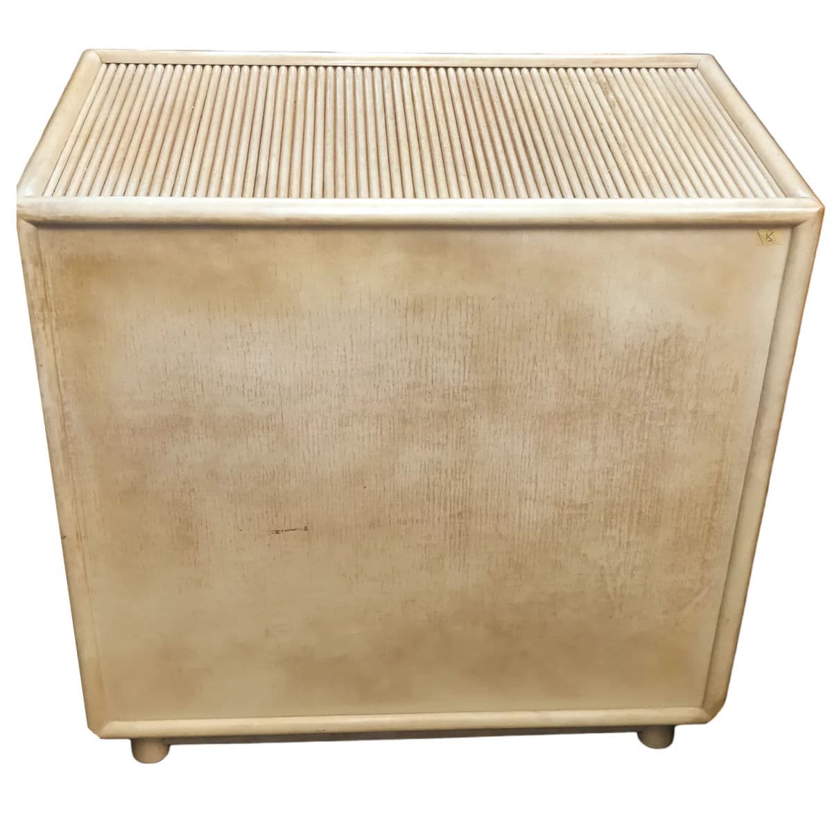 1950s Two Toned Split Pencil Reed Gabriella Crespi Style Three Drawer Chest of Drawers - Thumbnail 11