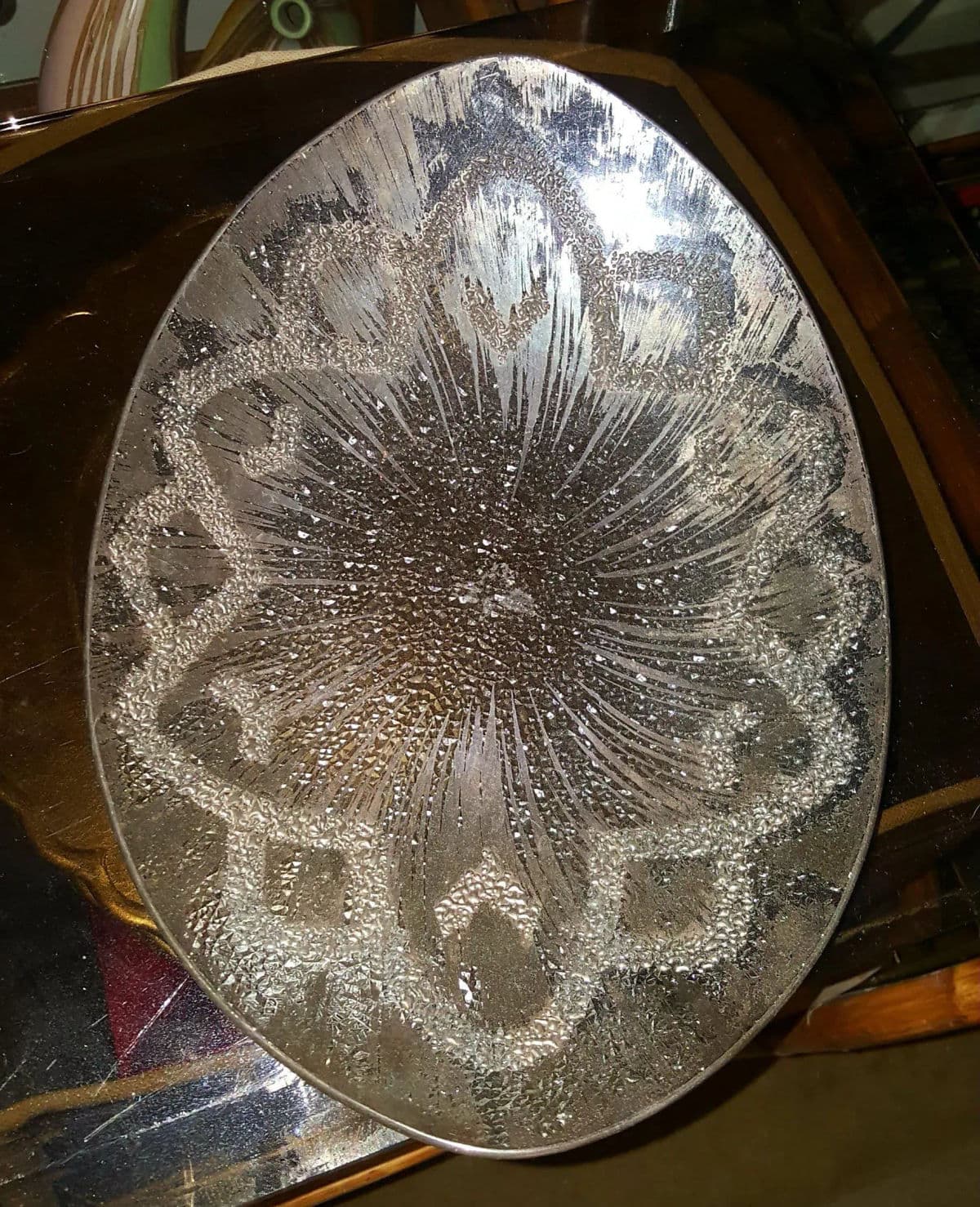 1940s Minimalism Dorothy Thorpe Ovoid Shaped Glass Bowl - Thumbnail 7