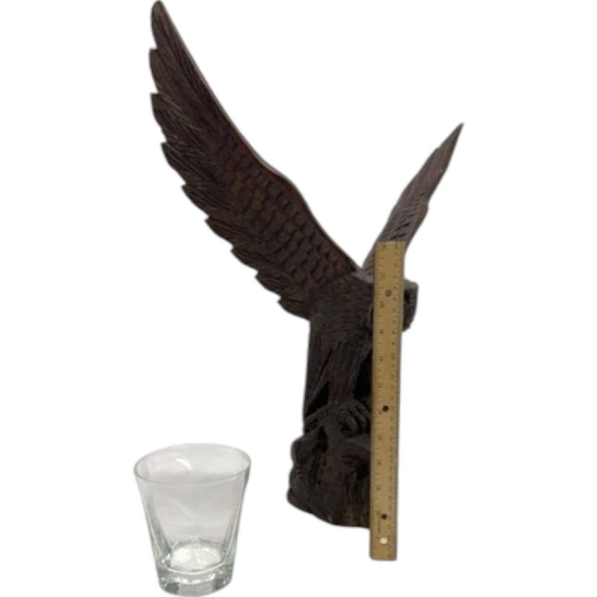 Hand-Carved Wooden Eagle Sculpture – Rustic Wildlife Decor With Intricate Detailing - Thumbnail 10