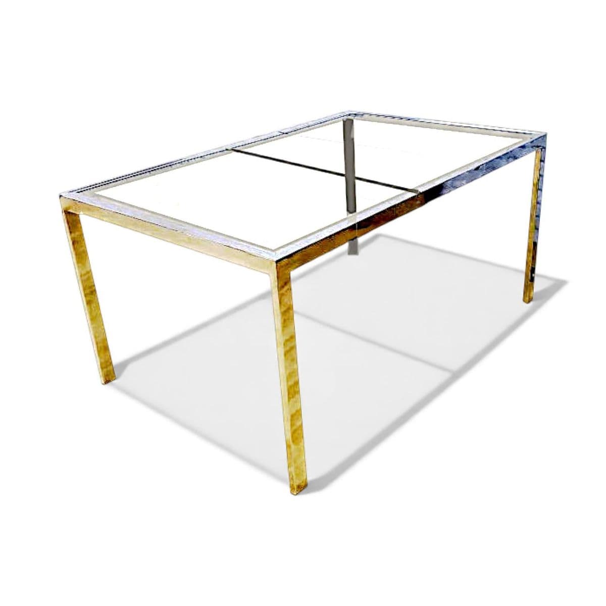Modernist Milo Baughman for D. I. A. Chrome and Glass Dining Table With 20” Leaf Extension - Thumbnail 12