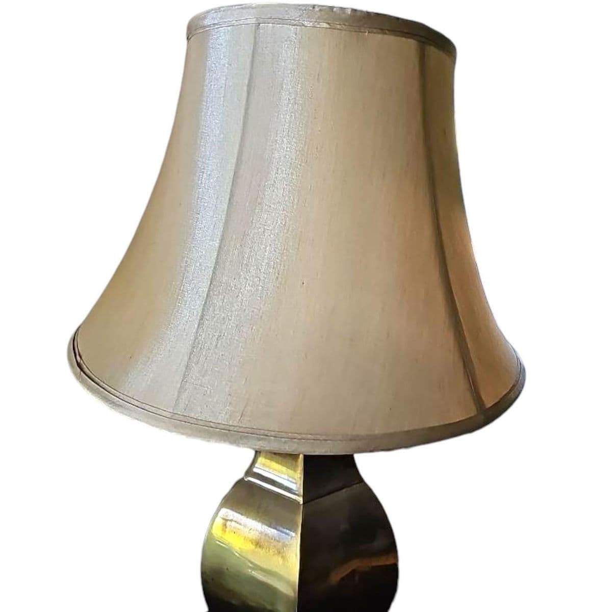 1950s Frederick Cooper Hexagonal Brass & Wood Chinoiserie / Asian Table Lamp - Thumbnail 3