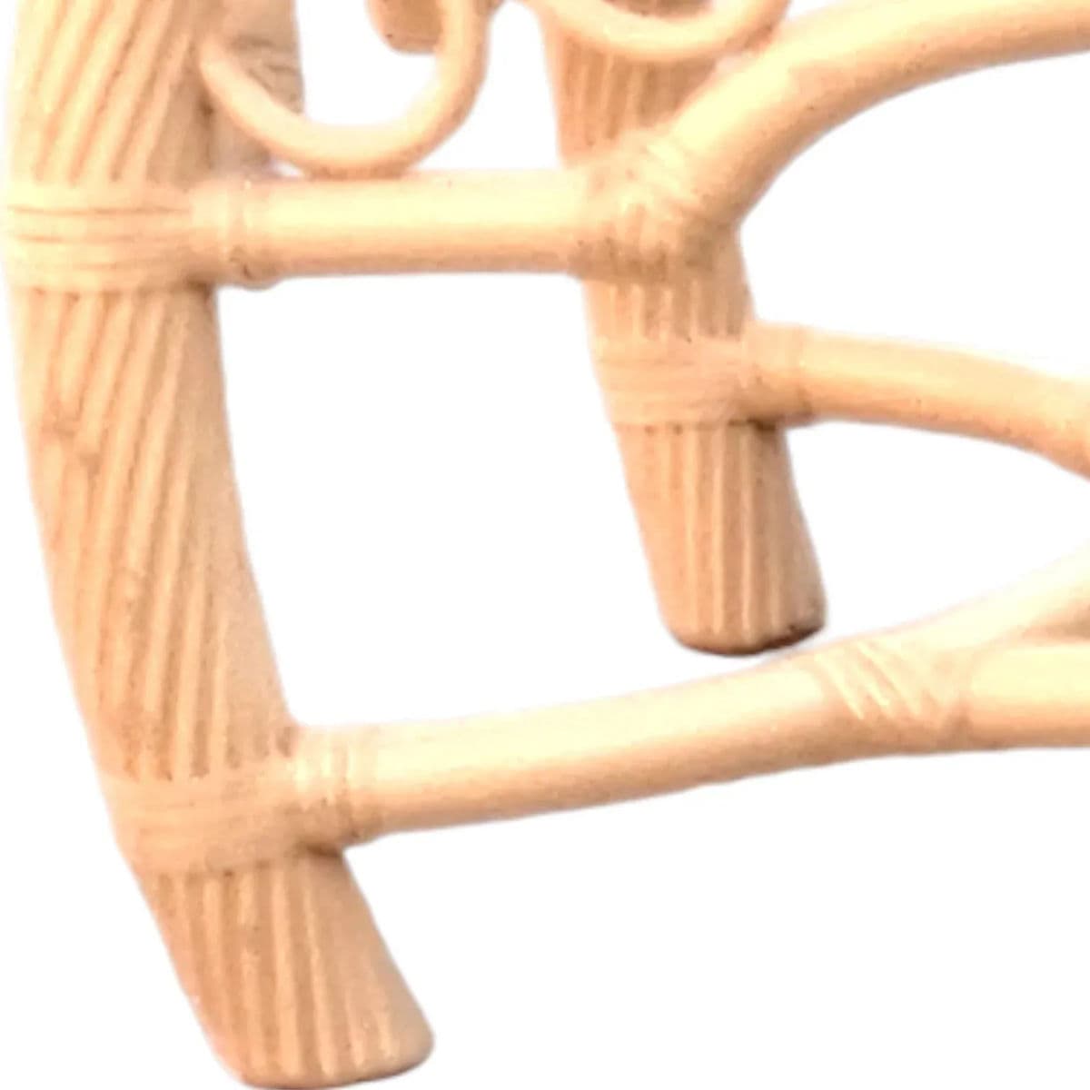 1980s Twisted Blonde Bohemian Chic Pencil Reed Rattan Coffee Table Base - Thumbnail 6