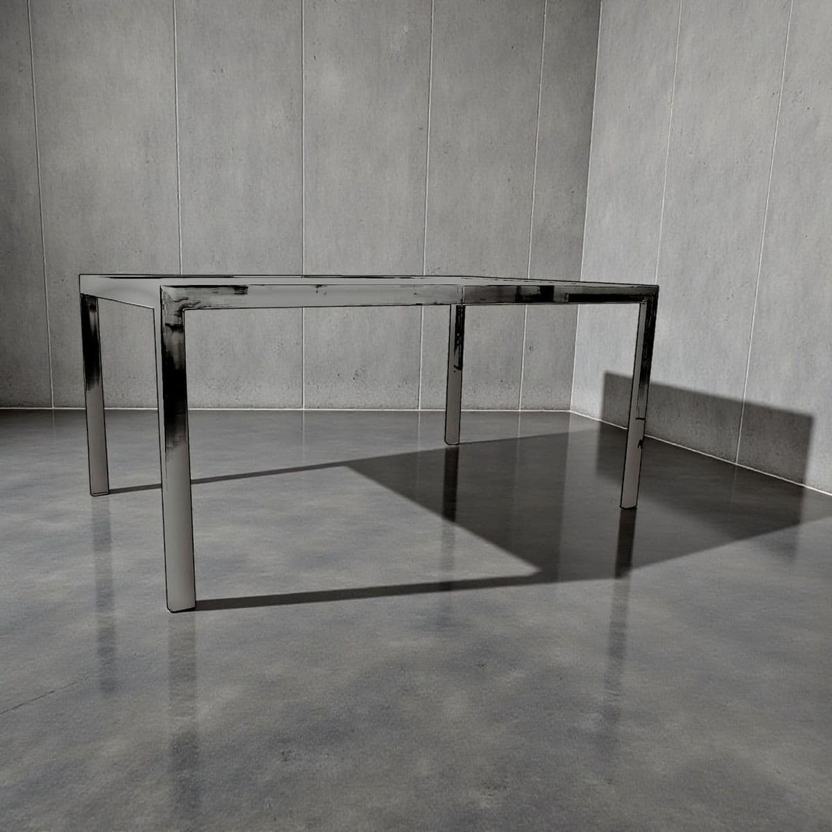Modernist Milo Baughman for D. I. A. Chrome and Glass Dining Table With 20” Leaf Extension - Thumbnail 11