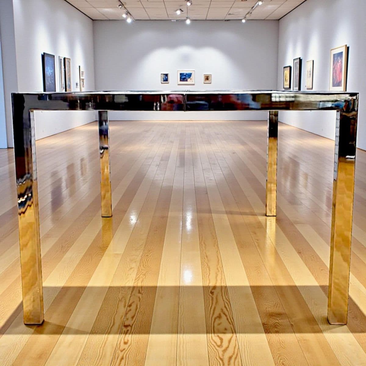 Modernist Milo Baughman for D. I. A. Chrome and Glass Dining Table With 20” Leaf Extension - Thumbnail 3