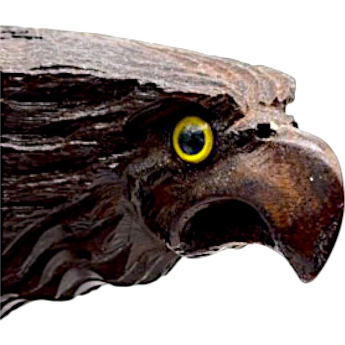 Hand-Carved Wooden Eagle Sculpture – Rustic Wildlife Decor With Intricate Detailing - Thumbnail 5