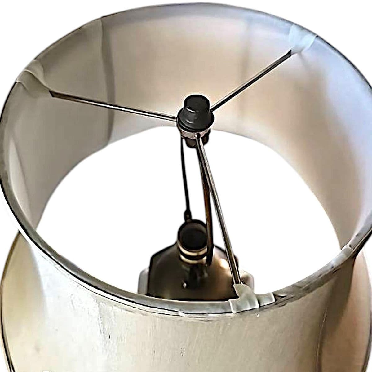 1950s Frederick Cooper Hexagonal Brass & Wood Chinoiserie / Asian Table Lamp - Thumbnail 5