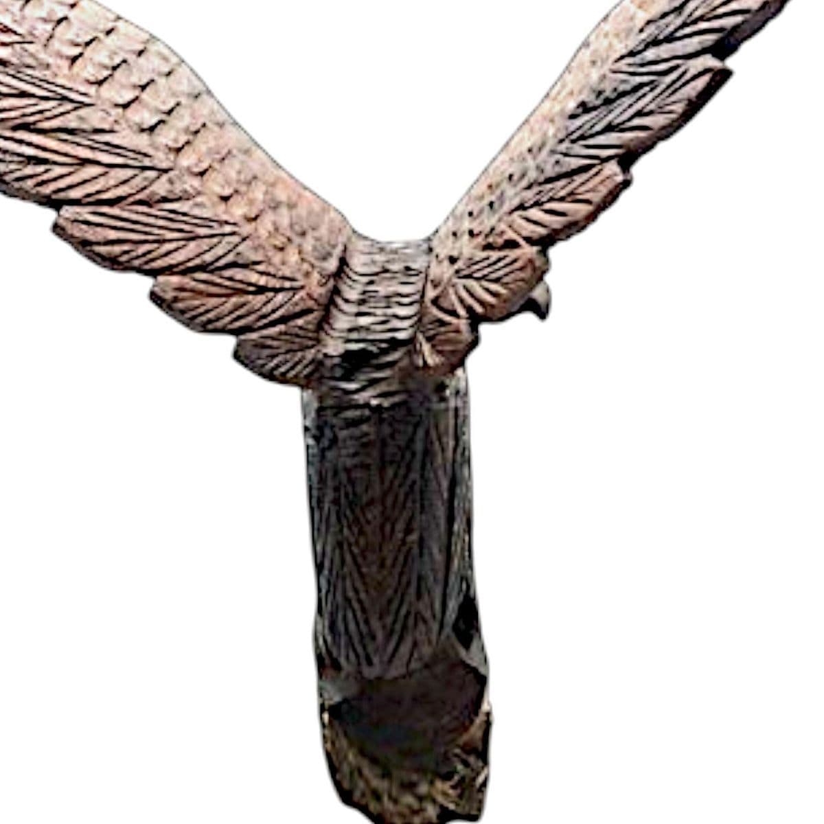 Hand-Carved Wooden Eagle Sculpture – Rustic Wildlife Decor With Intricate Detailing - Thumbnail 7