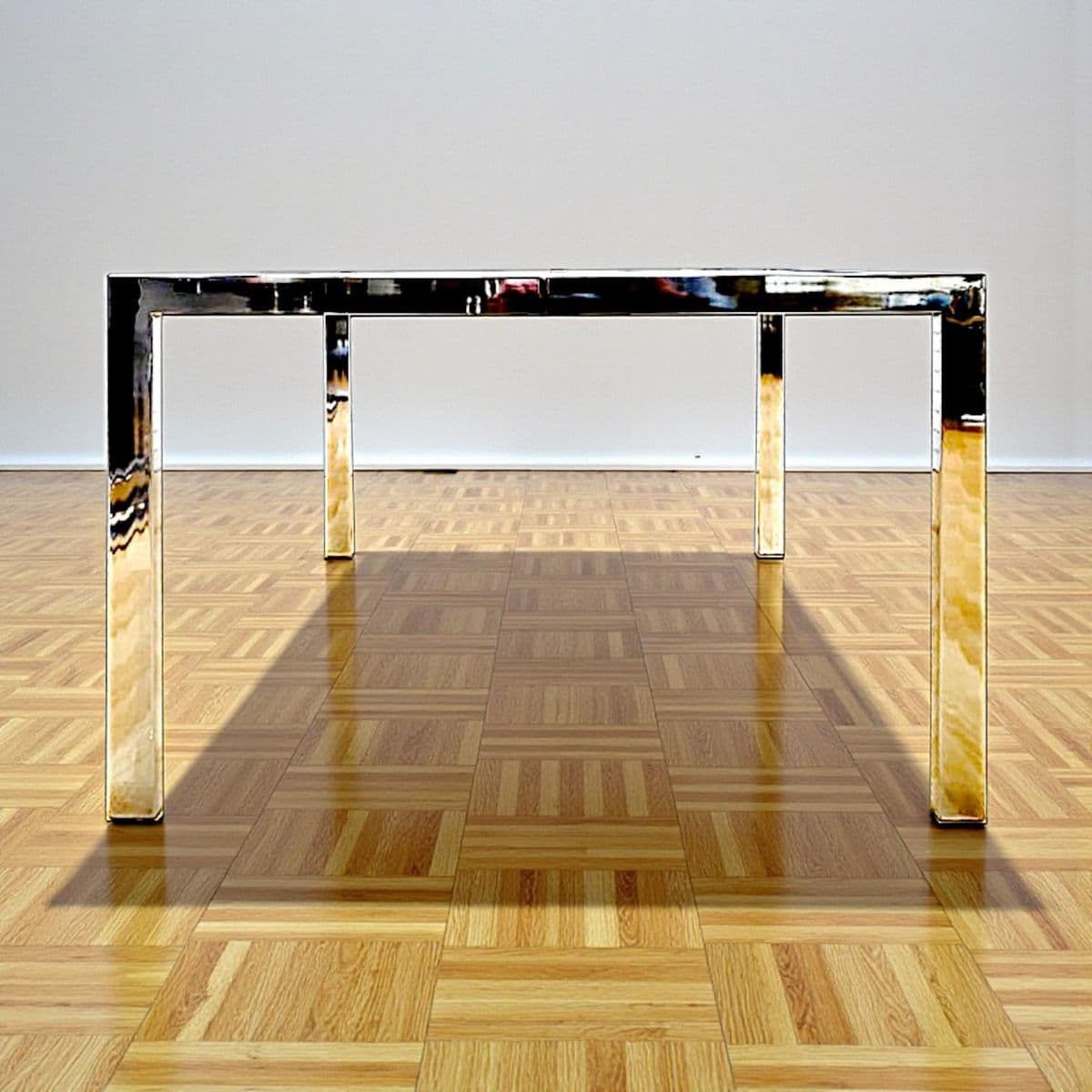 Modernist Milo Baughman for D. I. A. Chrome and Glass Dining Table With 20” Leaf Extension - Thumbnail 5