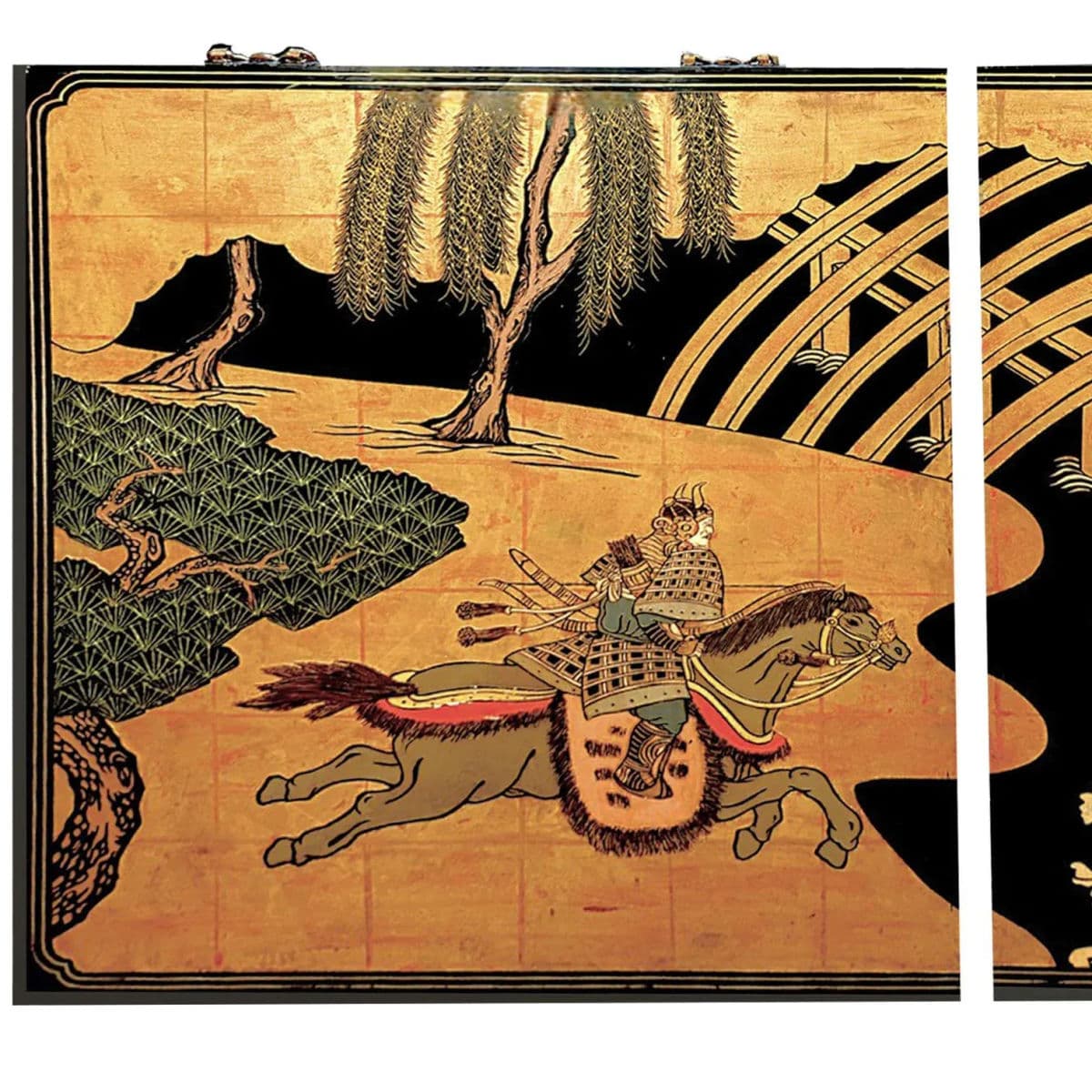 1990s Side by Side Painted Wood Wall Panels by Maitland Smith Ltd. Hong Kong - Thumbnail 8