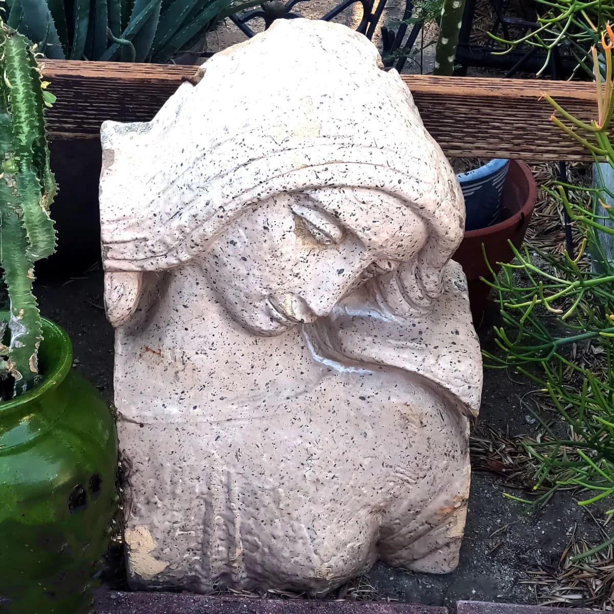 Erté Inspired Art Deco Relief Depicting Bust of Woman Architectural Remnant - Thumbnail 4