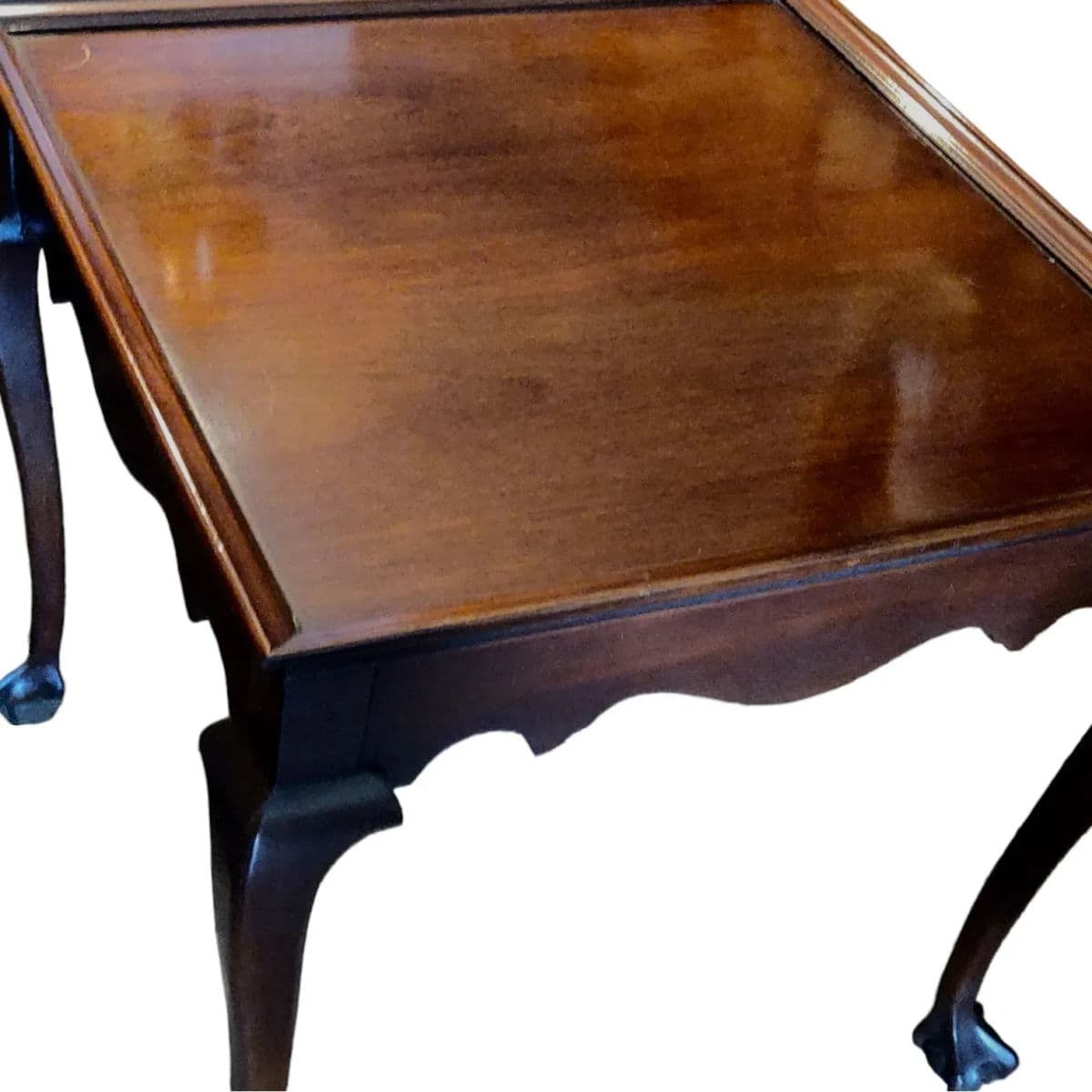 1984 18th Century by Drexel Heritage Cherry Wood Square Side Table - Thumbnail 5