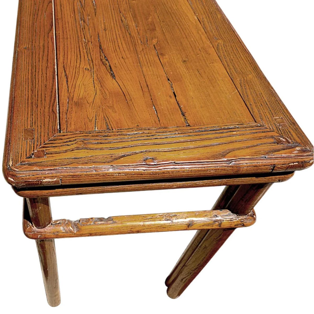 Late 19th Century Chinese Yew Wood Console Table With Handcrafted Joinery - Thumbnail 9