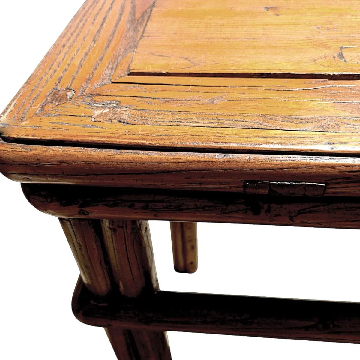 Late 19th Century Chinese Yew Wood Console Table With Handcrafted Joinery - Thumbnail 7