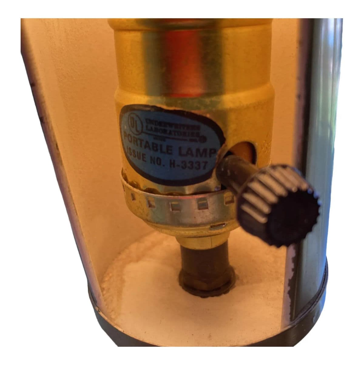 Vintage Black and Gold Toned Brass Standing Adjustable Pharmacy Floor Lamp Circa 1970s - Thumbnail 9