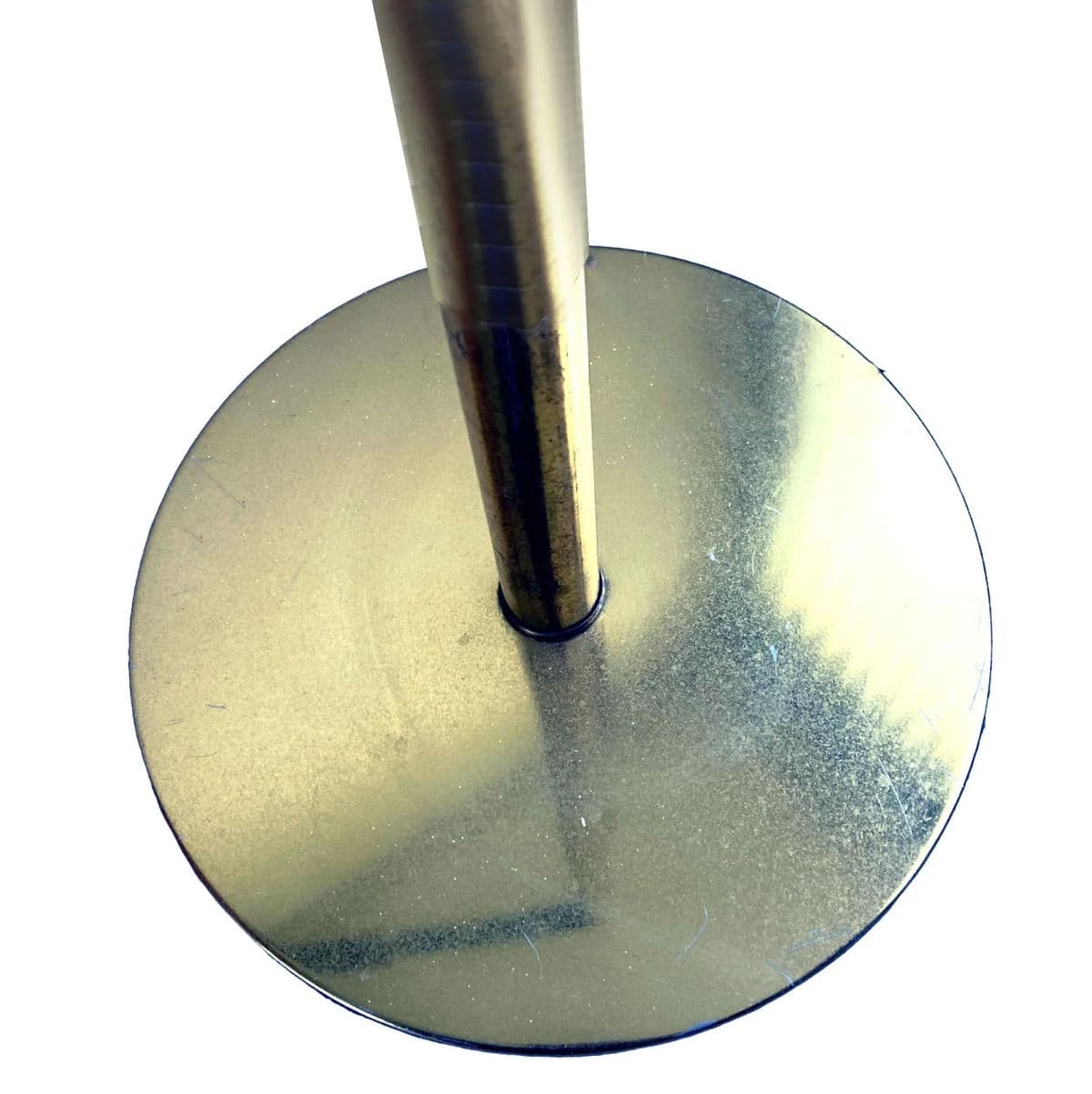 Vintage Black and Gold Toned Brass Standing Adjustable Pharmacy Floor Lamp Circa 1970s - Thumbnail 10