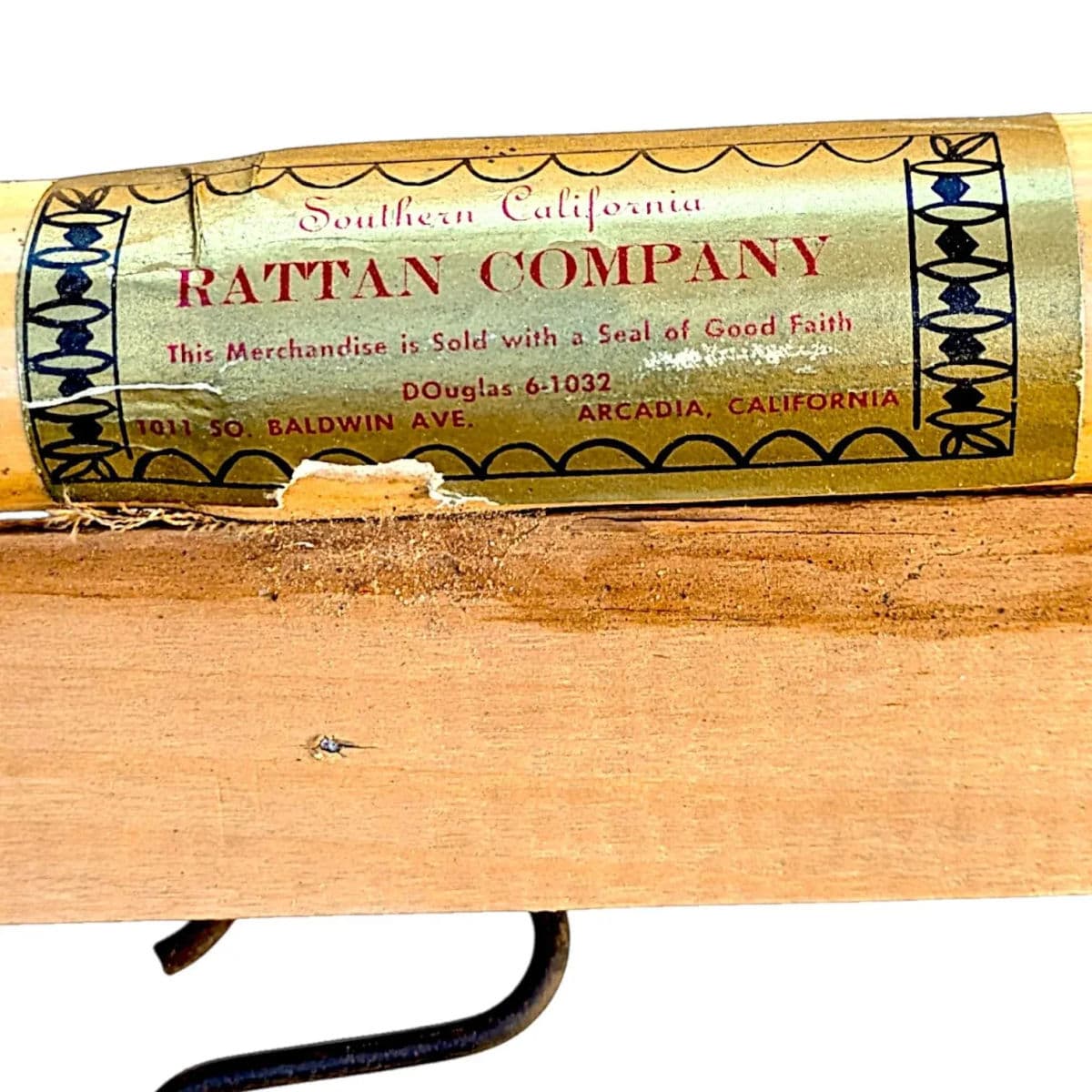 Restored Mid-Century Rattan Triple Rod Blonde Raw Bent Wood Frankl Style Lounge Chair - Thumbnail 10