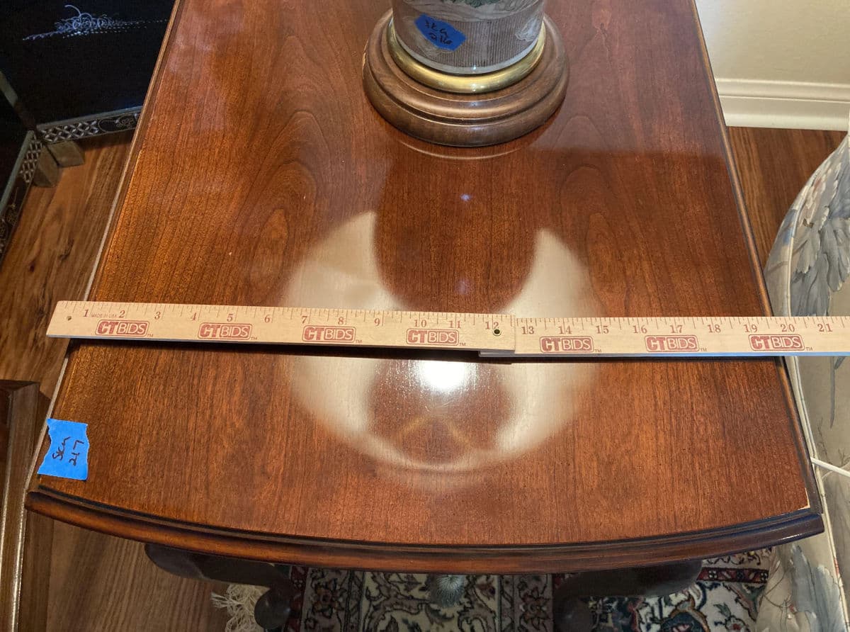 1980s Traditional Chippendale Drexel Cherry Single Drawer Pembroke Side Table - Thumbnail 8