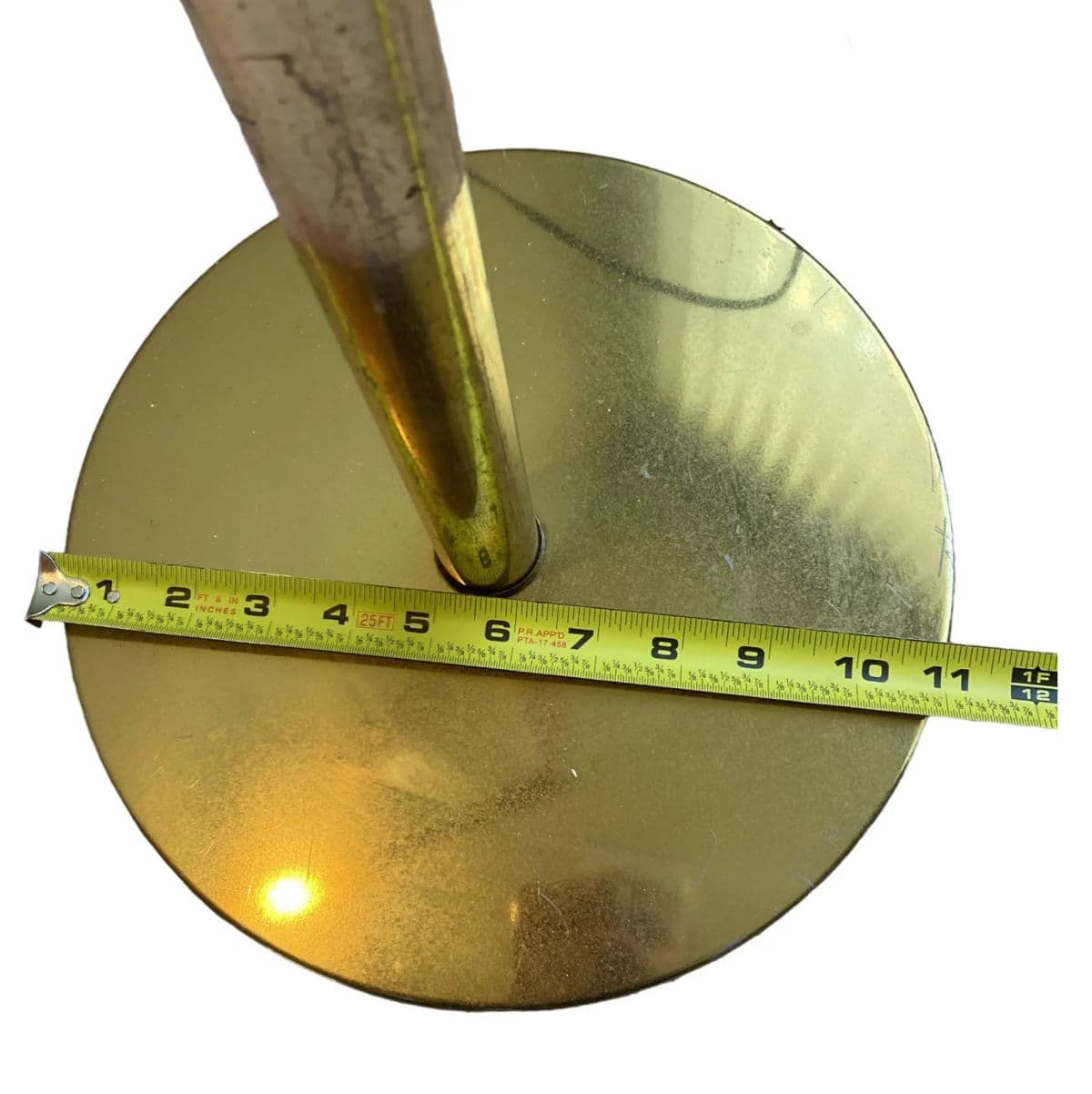 Vintage Black and Gold Toned Brass Standing Adjustable Pharmacy Floor Lamp Circa 1970s - Thumbnail 11