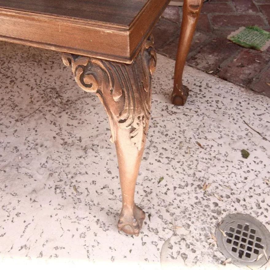 Laminate Top Chippendale Style Coffee Table - Thumbnail 4