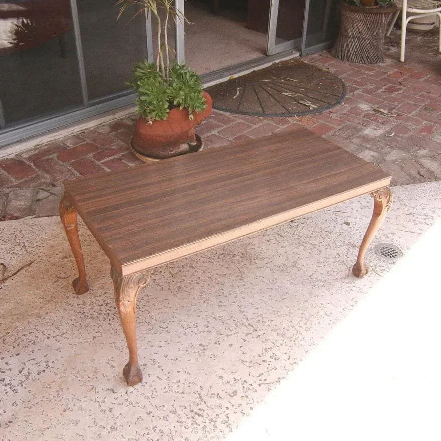 Laminate Top Chippendale Style Coffee Table - Thumbnail 6