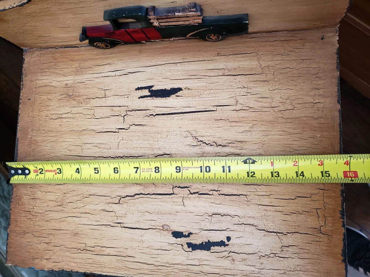 Rustic Storage Cabinet Nightstand Adorned With Hand Painted Wood Planes, Ships & Trucks - Thumbnail 8