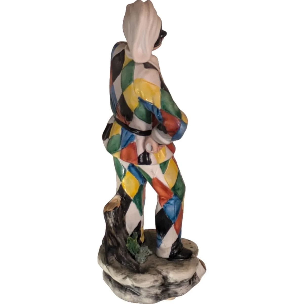 "Masked Jester" in Capodimonte Porcelain Signed "La Medea by Rori" Napoli Italy 1960-1970s - Thumbnail 7