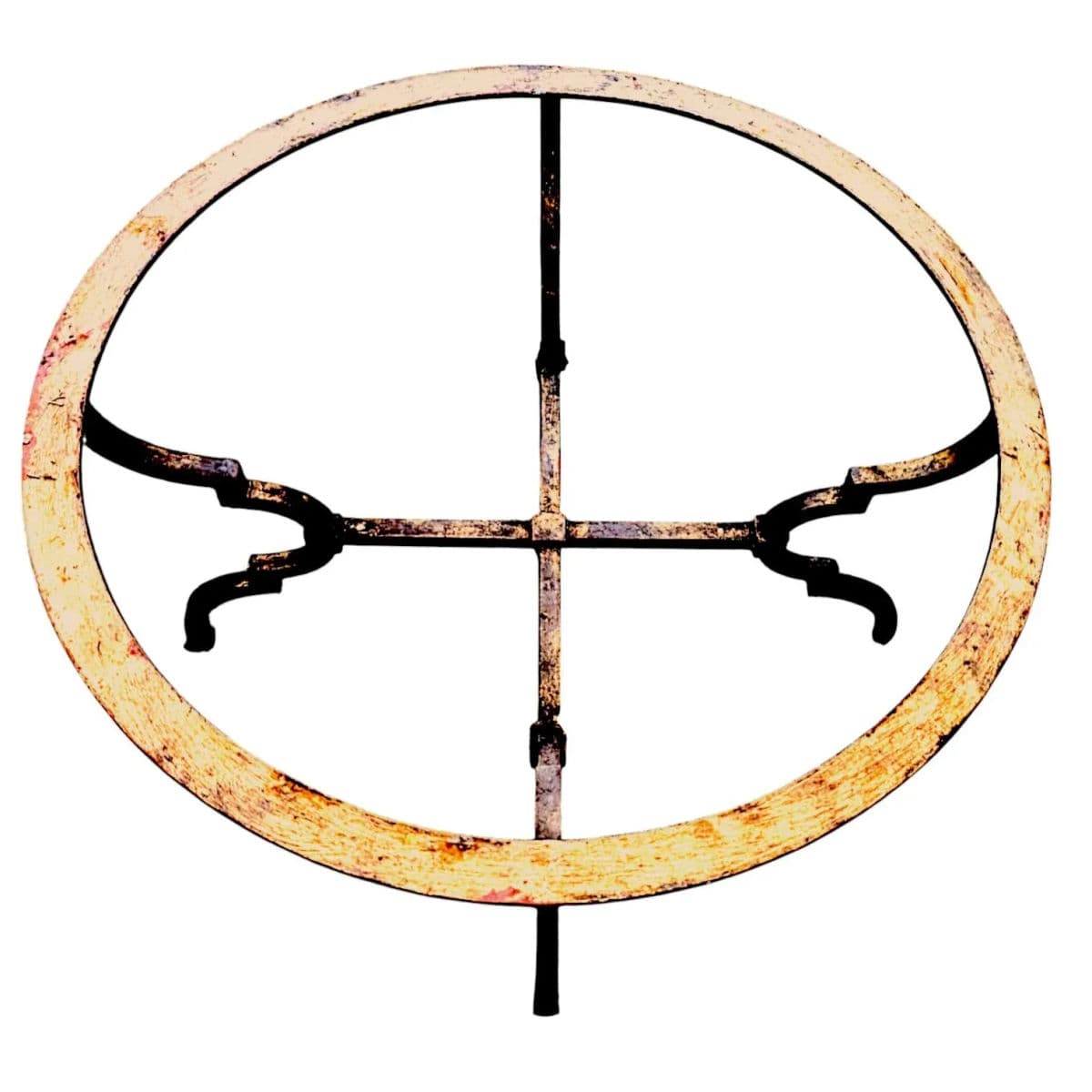 Spanish Revival Parcel-Gilt Wrought Iron & Glass Quatrefoil Legged Round Coffee Tables - 2 Available - Thumbnail 11