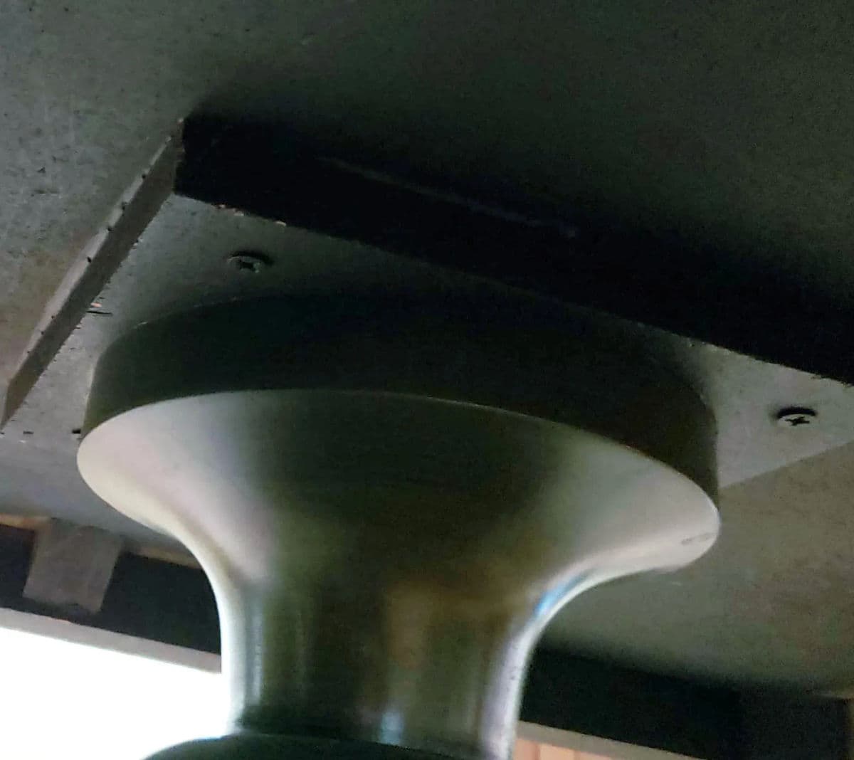 Long Rectangular Olive Green With Parcel Guilt Highlights on Two Sphere Pedestal Legs - Thumbnail 13