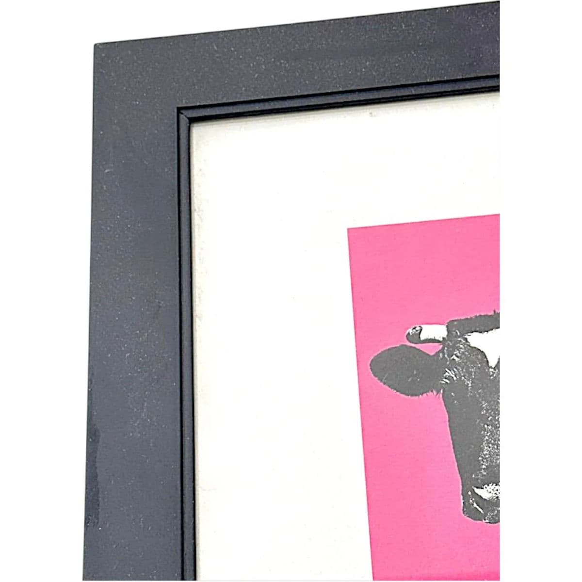 Cash Cow by Peter Marcus Green, Signed, 2022 Giclee Print Pink Background Black Wood Frame - Thumbnail 7
