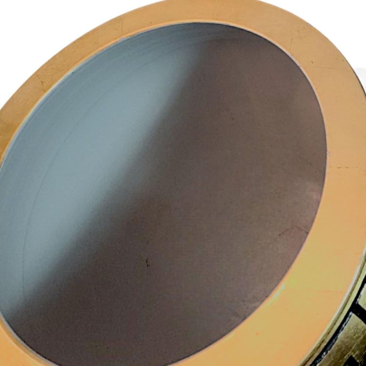 Bold Gilded Fishbowl Planter Incised Black Meander Motif on a Lacquered Wood Stand - Thumbnail 5