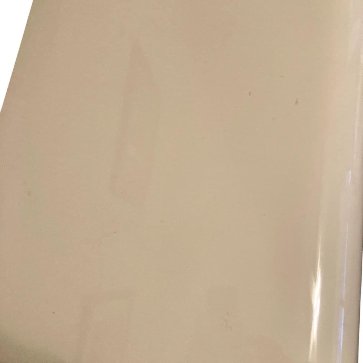 80's Postmodern 3 Drawer Waterfall Front Cream Toned Laminate Nightstand With Gold Toned Metal Highlights - Thumbnail 6