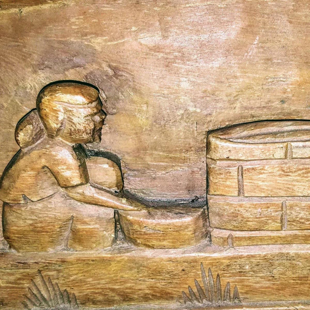 Javanese Hand Carved Solid Wood Storytelling Plaques - a Pair - Thumbnail 9