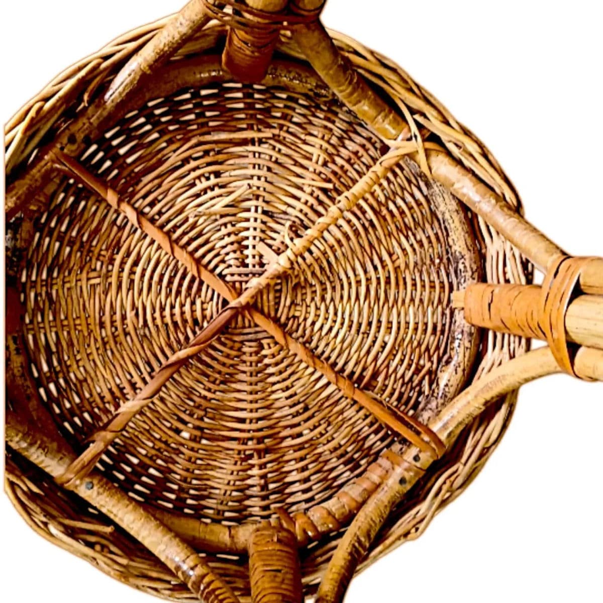 Pair of Vintage Bamboo & Wicker Counter Stools – Effortless Coastal Vibe - Thumbnail 7