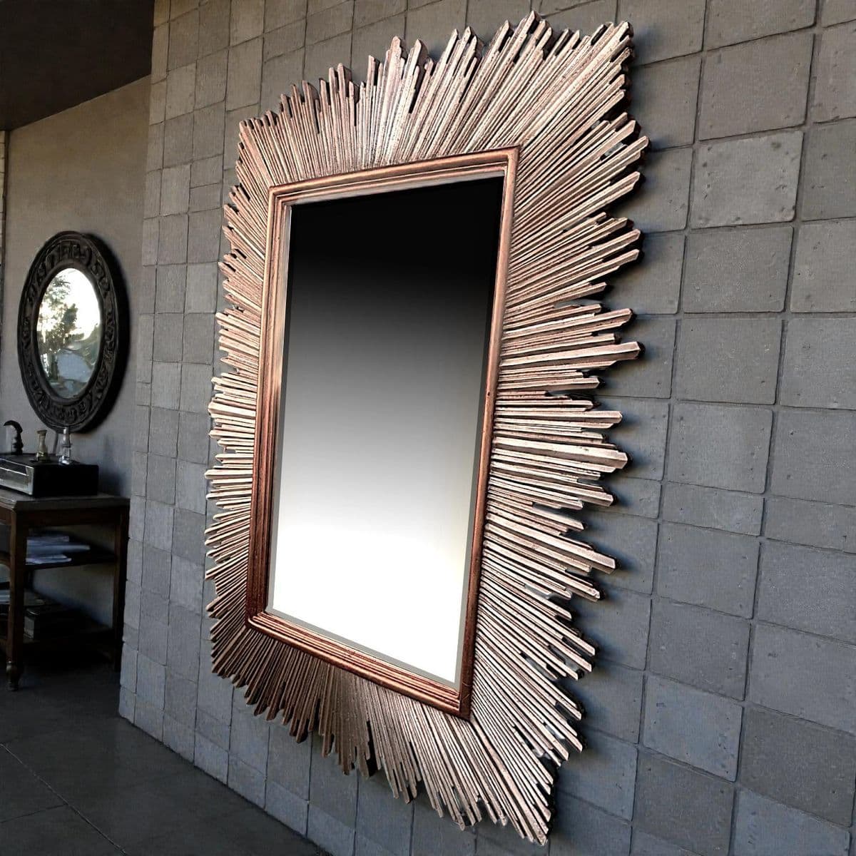 1980s Monumental Maitland-Smith Art Deco–Inspired Gilt Sunburst Mirror 88" X 69" - Thumbnail 13
