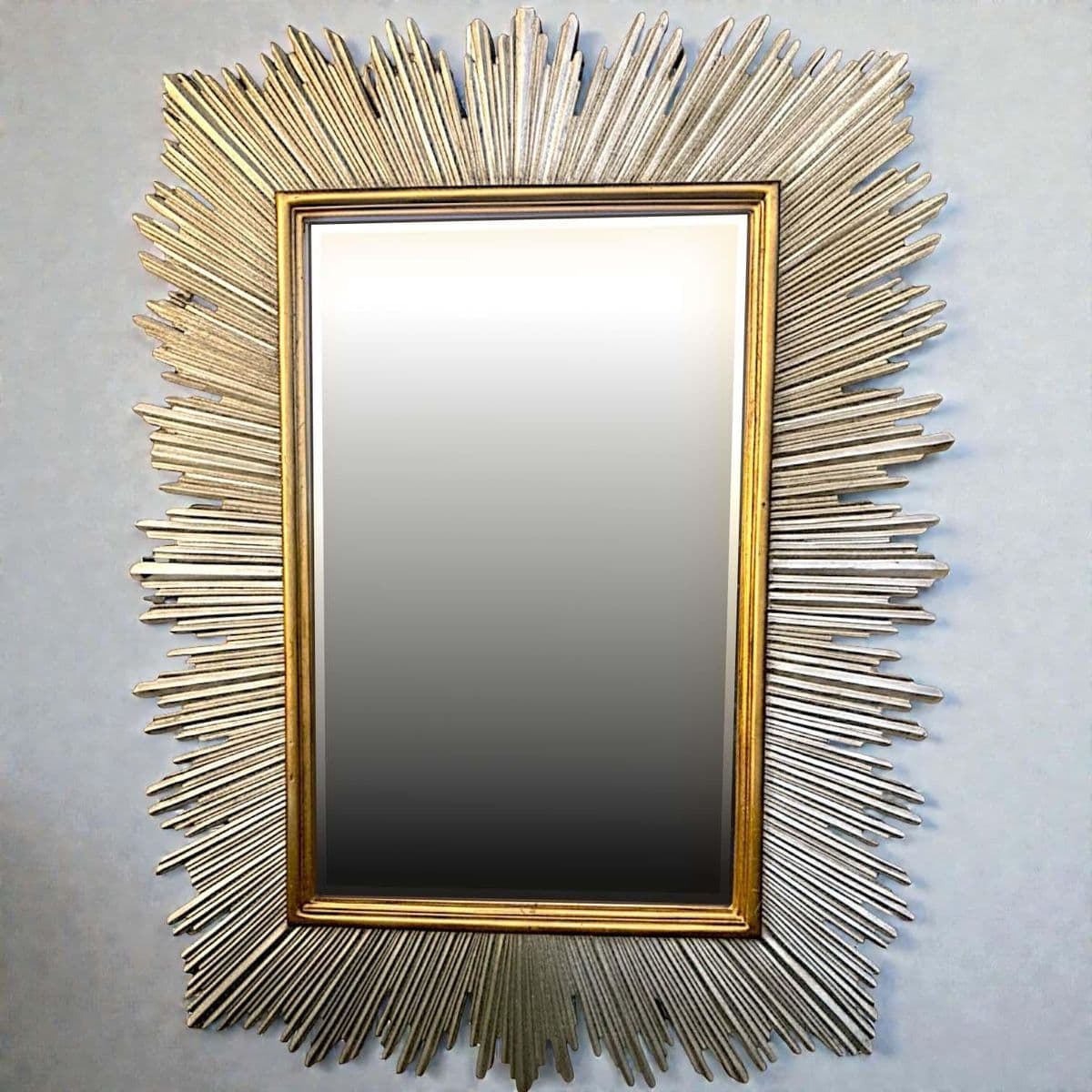1980s Monumental Maitland-Smith Art Deco–Inspired Gilt Sunburst Mirror 88" X 69" - Thumbnail 8