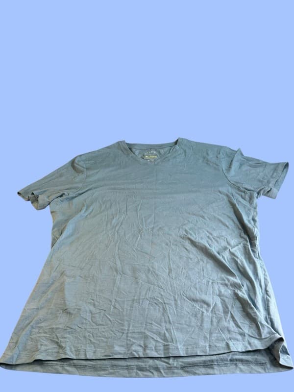 Apt. 9 Premier Flex Men's V-Neck T-Shirt Blue Size Large - Image 1