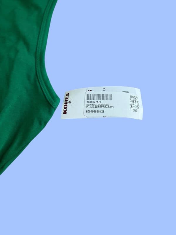 Active Basic Women's Kelly Green High Neck Sleeveless Crop Tank Top Size M - Thumbnail 4