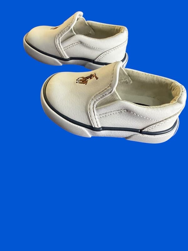 Polo Ralph Lauren Bal Harbour White Faux Leather Slip-On Toddler Shoes 4 - Thumbnail 3
